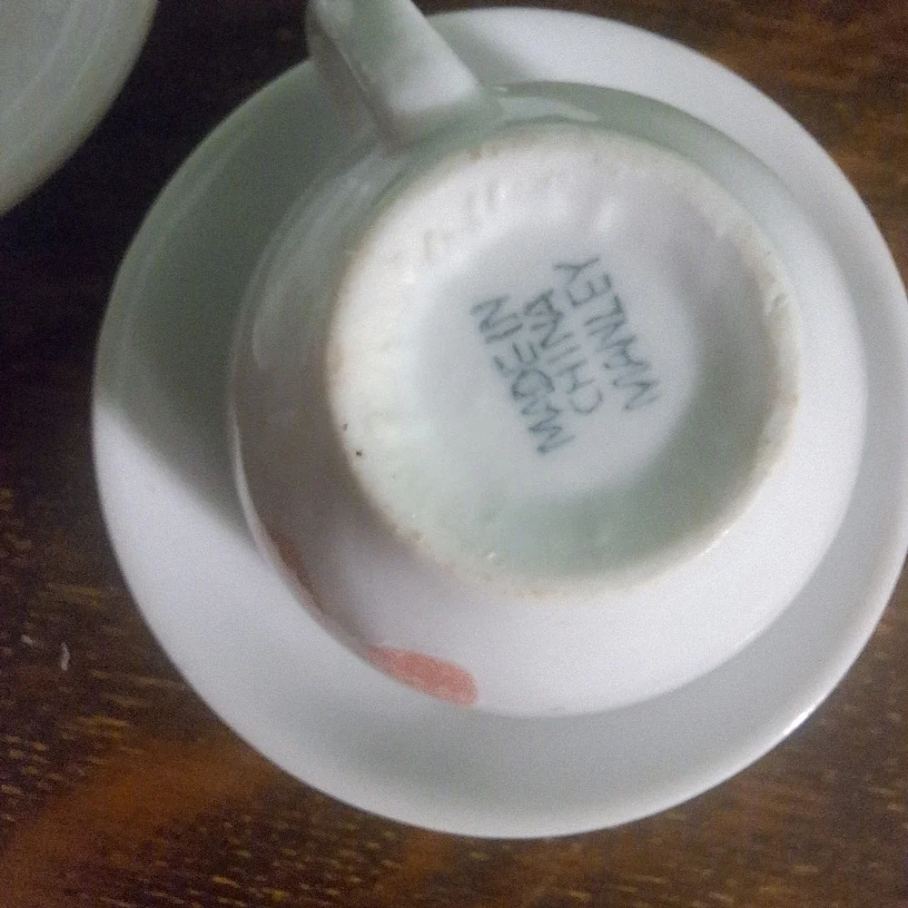 Vtg Frenzy Toys Strawberry Porcelain Child Tea Party Set Miniature Butter Pats